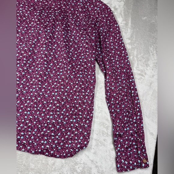 Anthropologie Maeve Purple Blue White Ditzy
Calico Floral Print Button Top 6 - Picture 14 of 16
